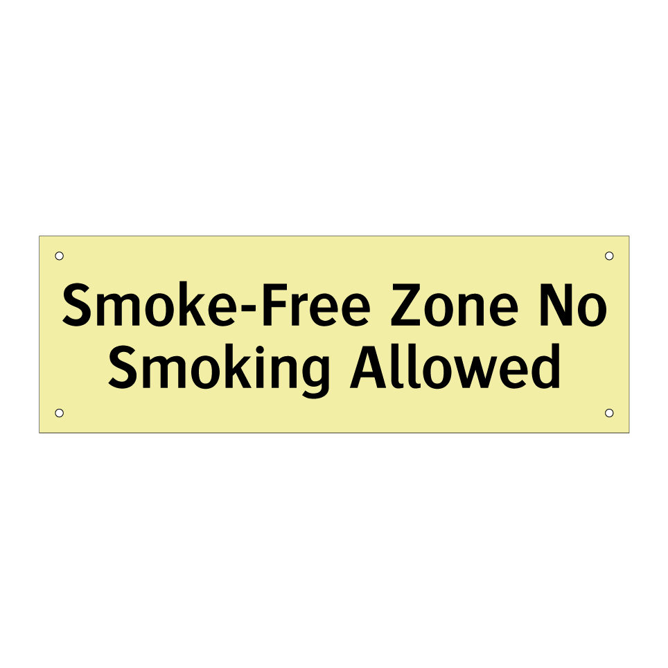 Smoke-Free Zone No Smoking Allowed