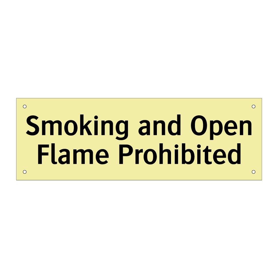 Smoking and Open Flame Prohibited