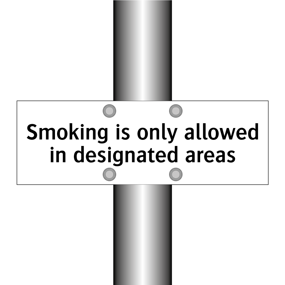 Smoking is only allowed in designated areas