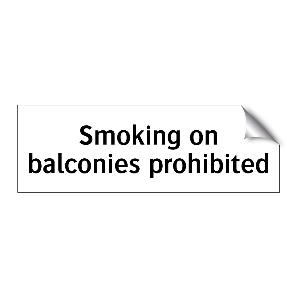 Smoking on balconies prohibited
