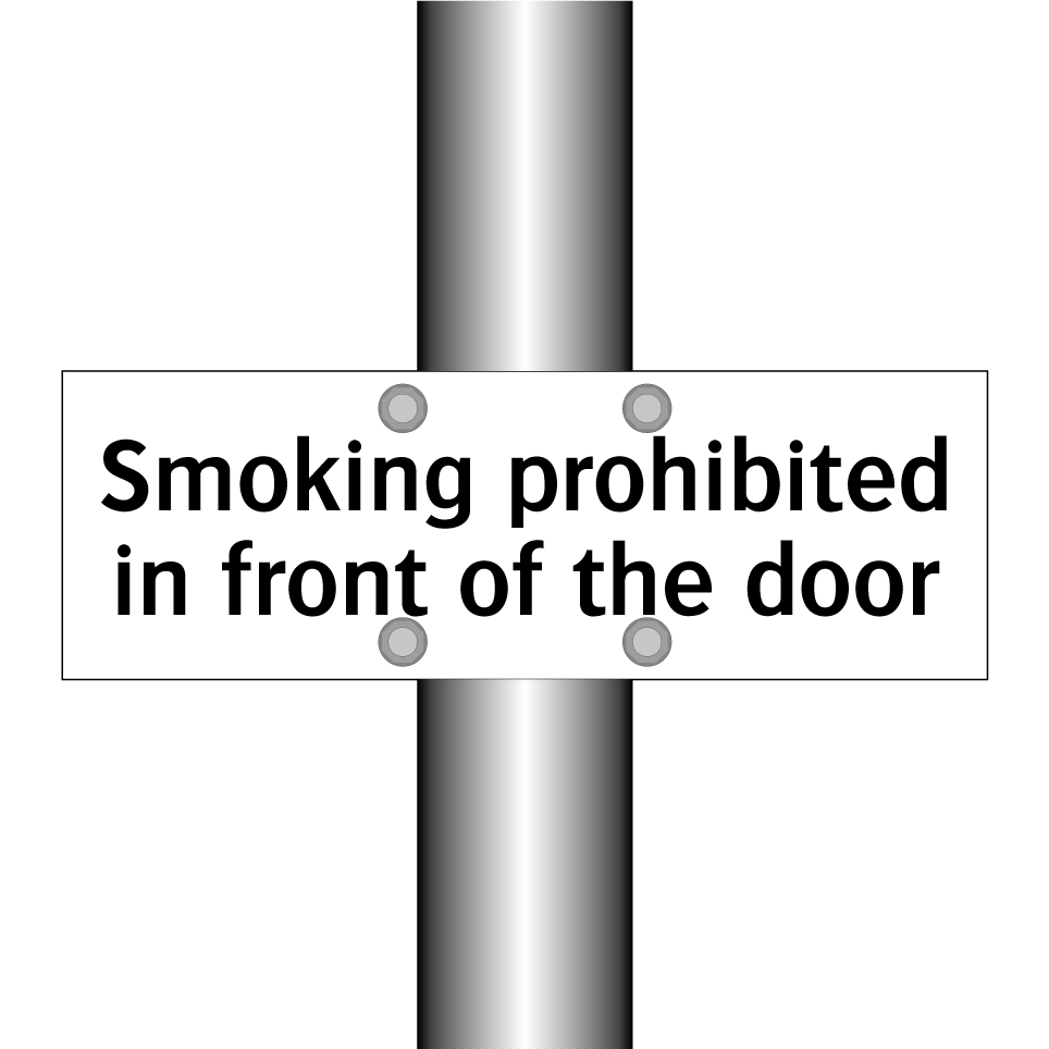Smoking prohibited in front of the door
