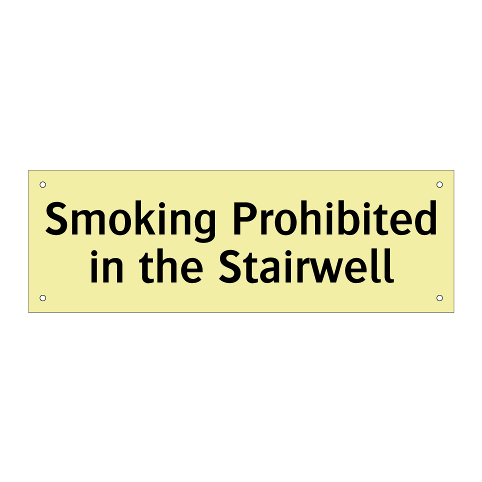 Smoking Prohibited in the Stairwell