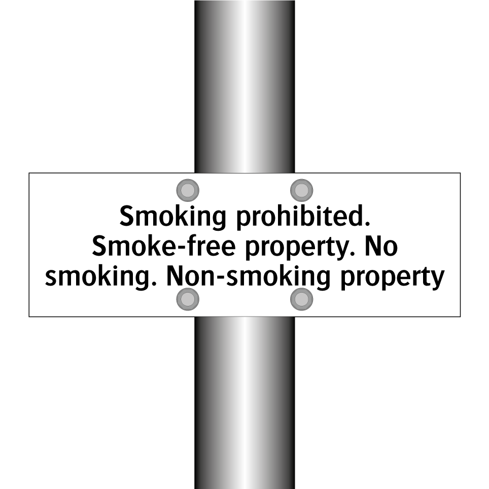 Smoking prohibited. Smoke-free property. No smoking. Non-smoking property