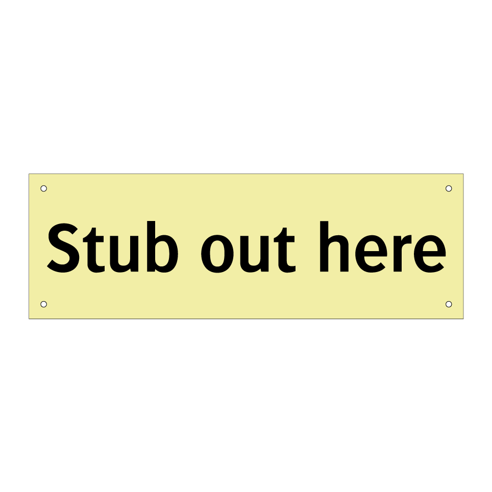 Stub out here