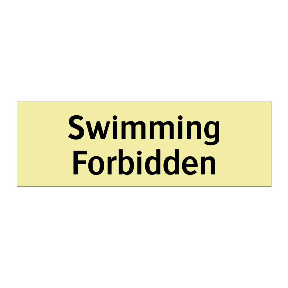 Swimming Forbidden