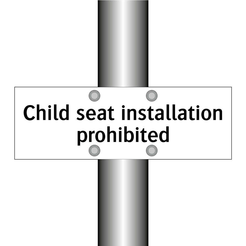 Child seat installation prohibited