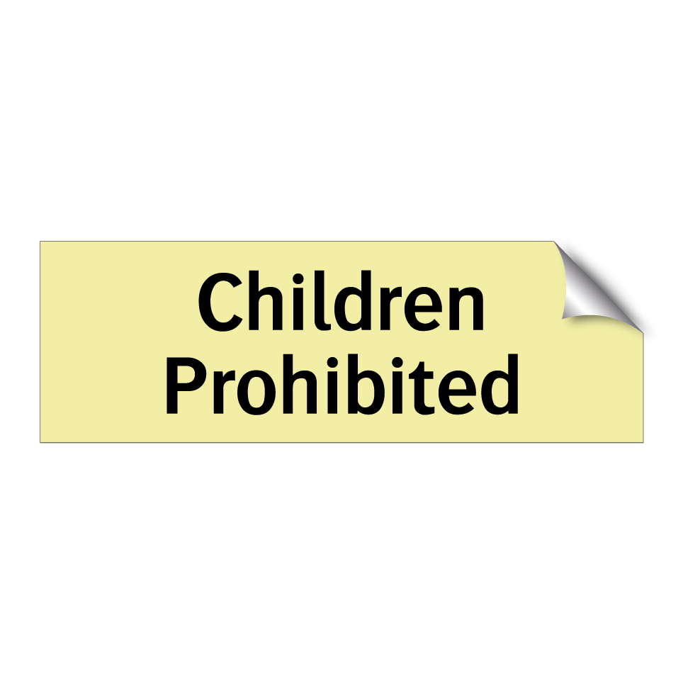 Children Prohibited