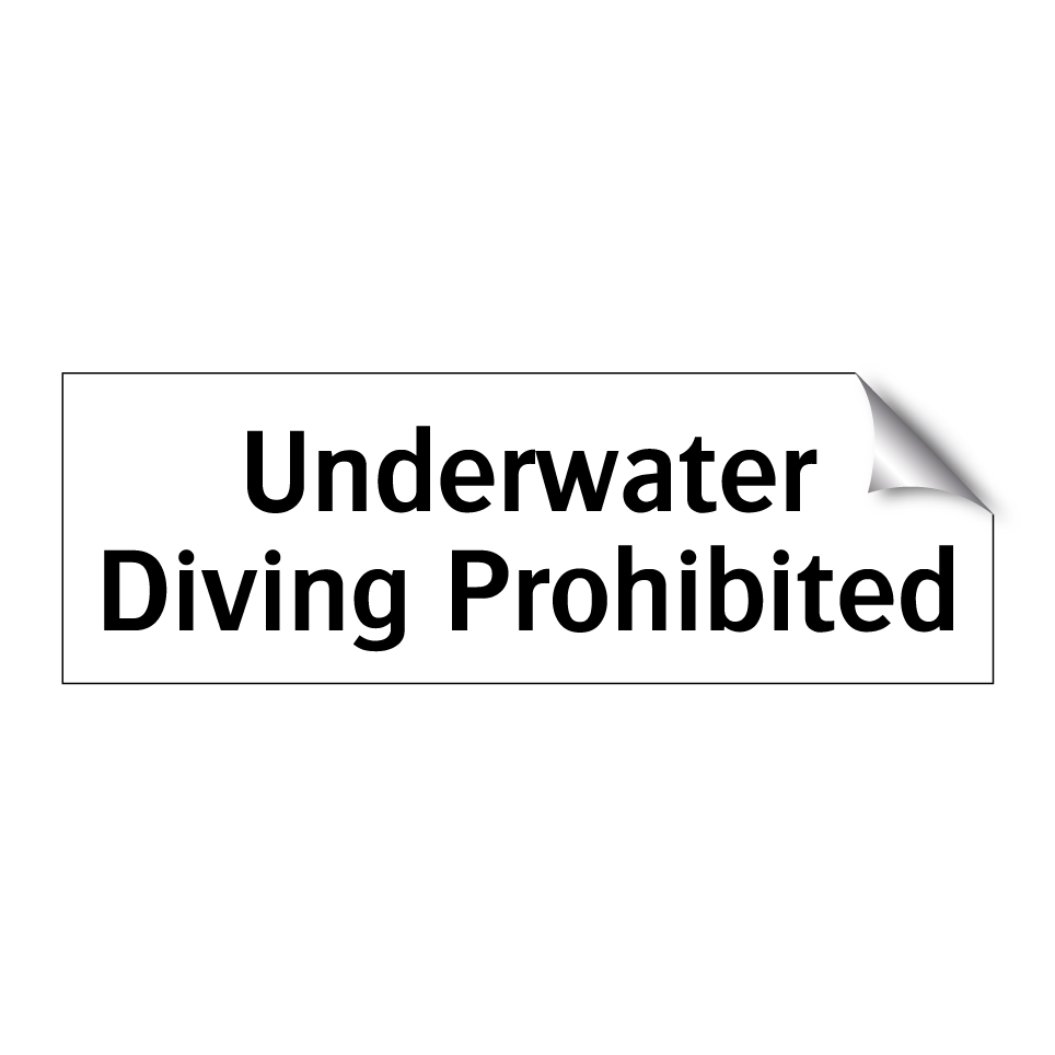 Underwater Diving Prohibited