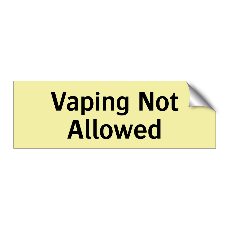 Vaping Not Allowed