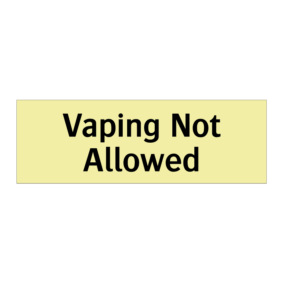 Vaping Not Allowed
