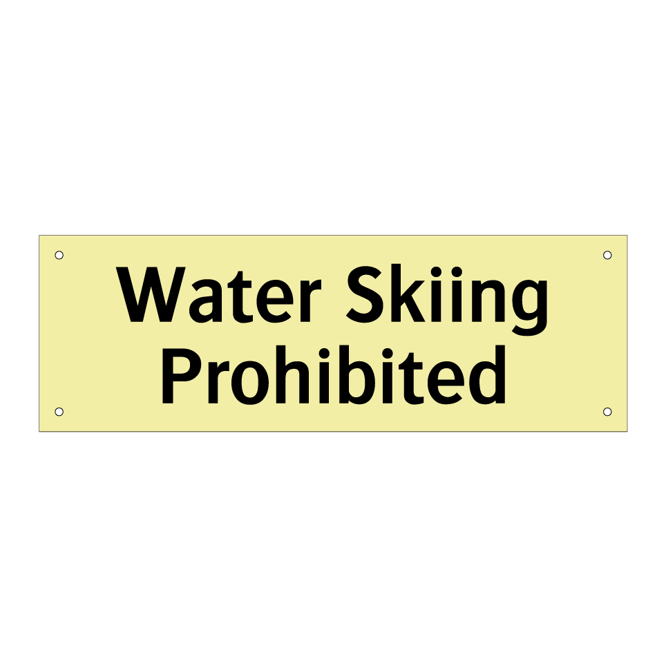 Water Skiing Prohibited