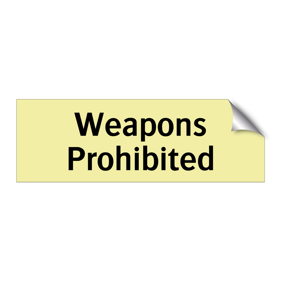 Weapons Prohibited