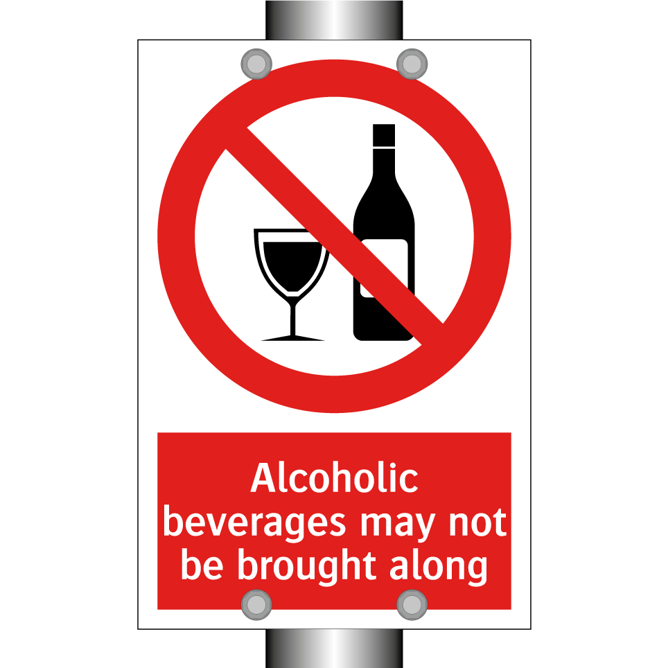 Alcoholic beverages may not be brought along