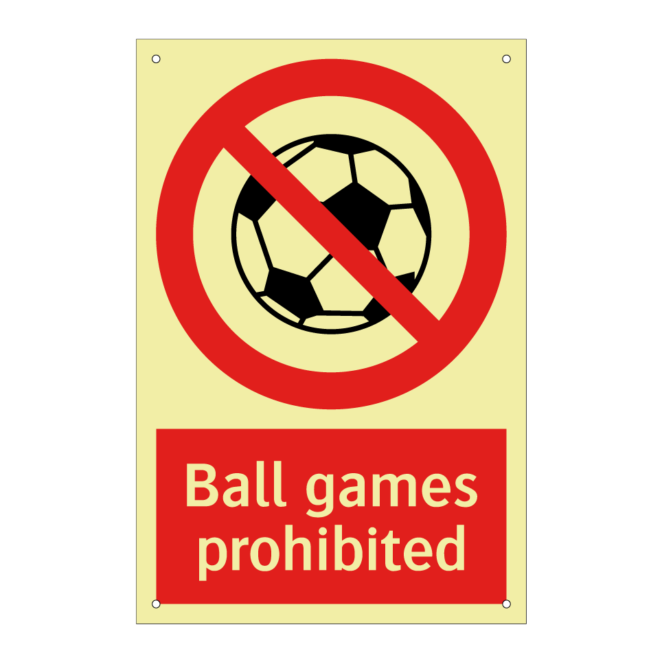 Ball games prohibited
