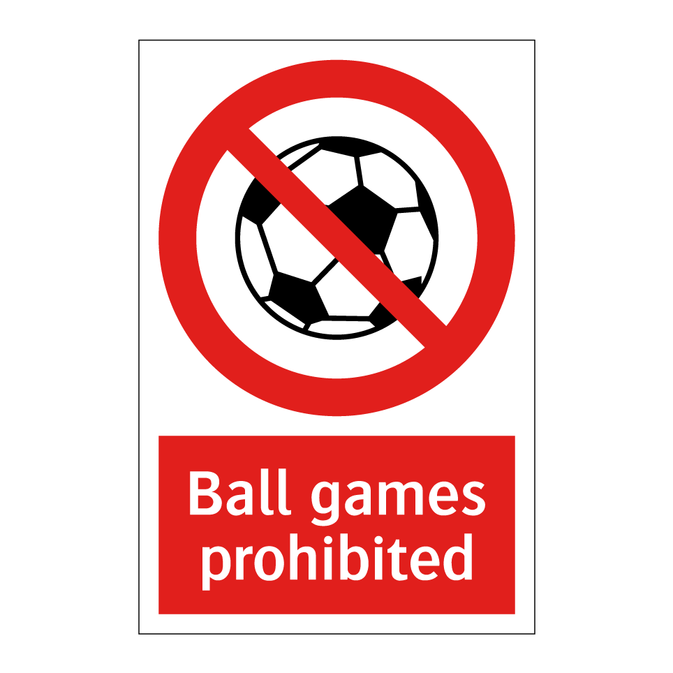 Ball games prohibited