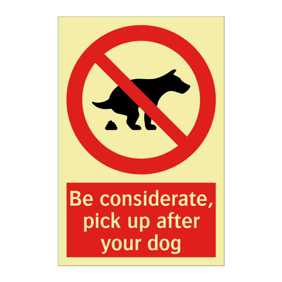 Be considerate, pick up after your dog