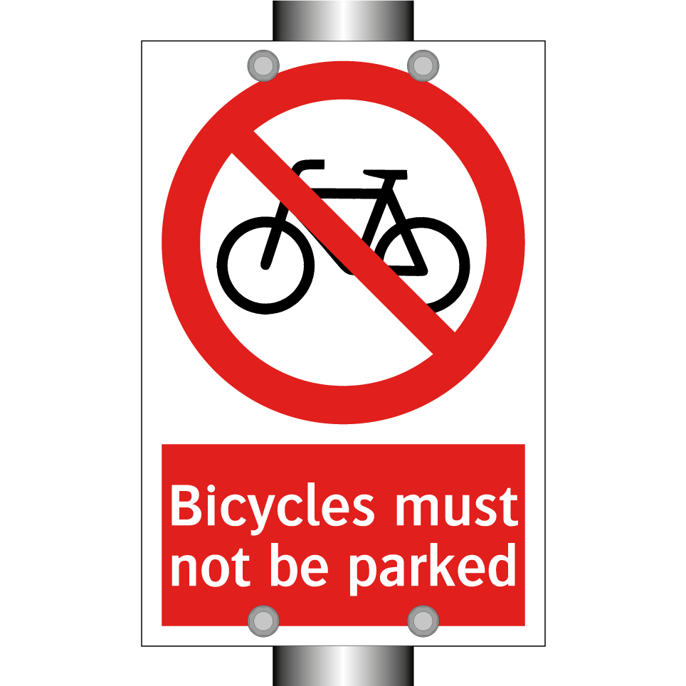 Bicycles must not be parked