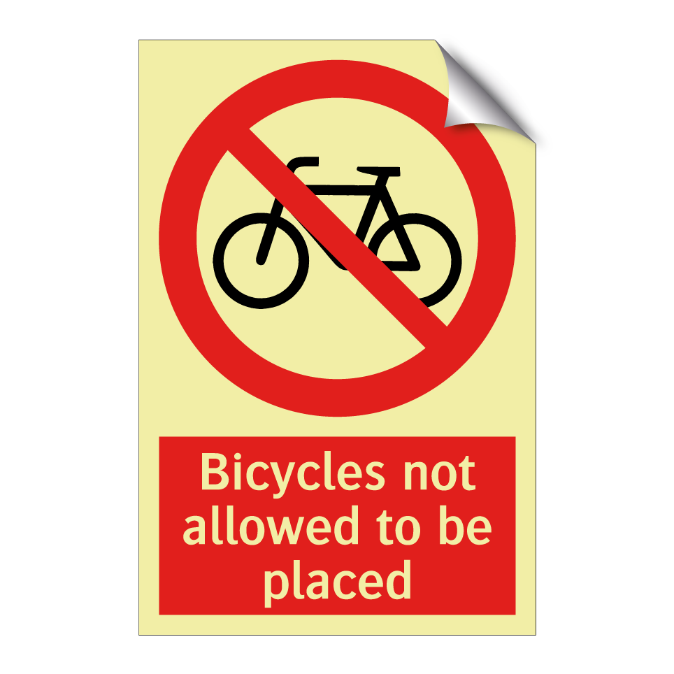 Bicycles not allowed to be placed