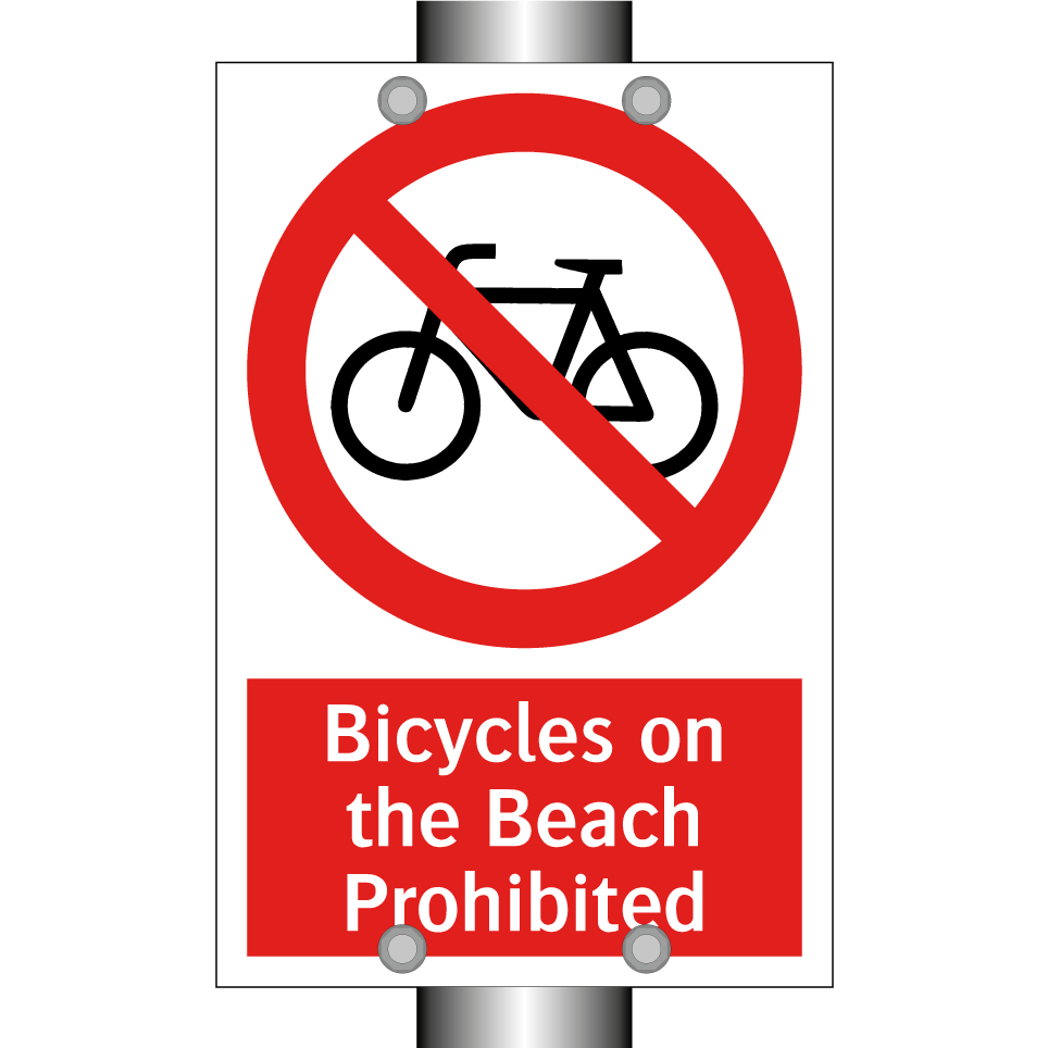 Bicycles on the Beach Prohibited
