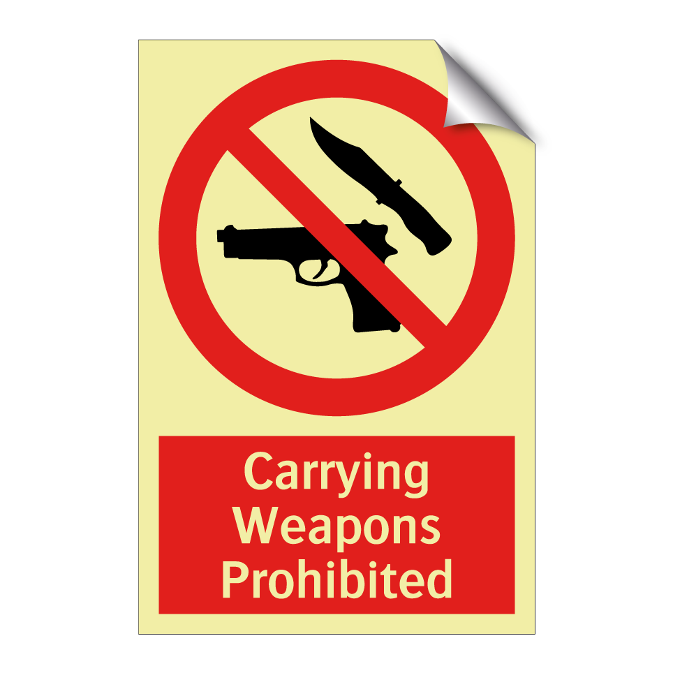 Carrying Weapons Prohibited