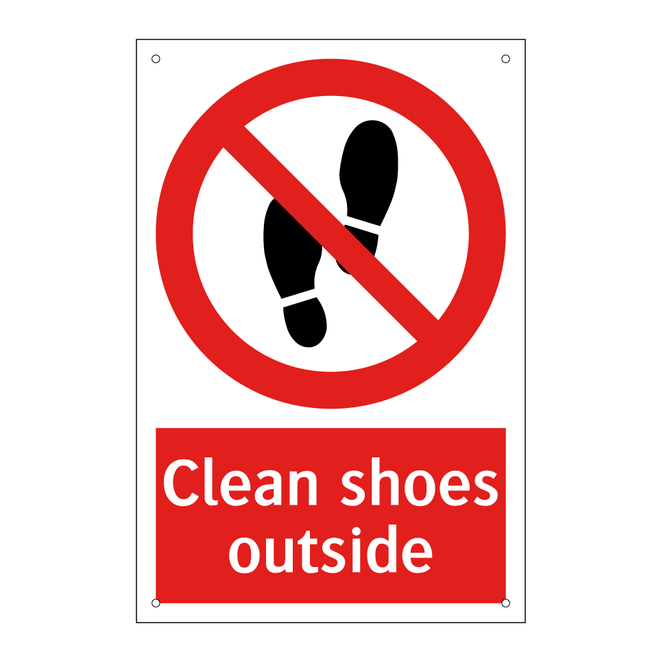 Clean shoes outside