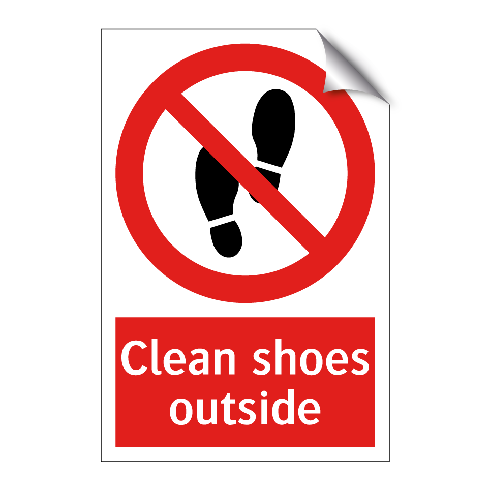 Clean shoes outside