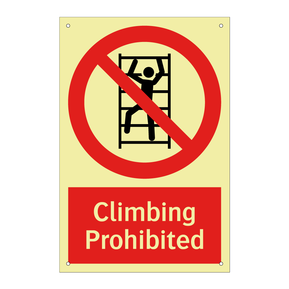 Climbing Prohibited