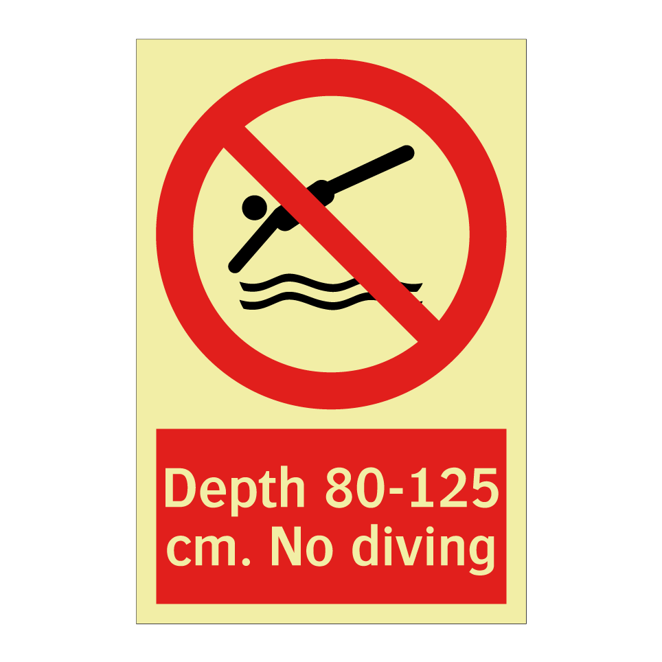 Depth 80-125 cm. No diving