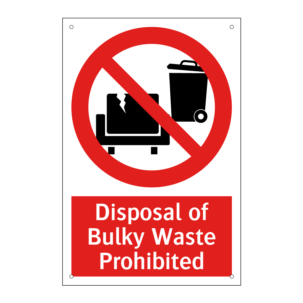 Disposal of Bulky Waste Prohibited