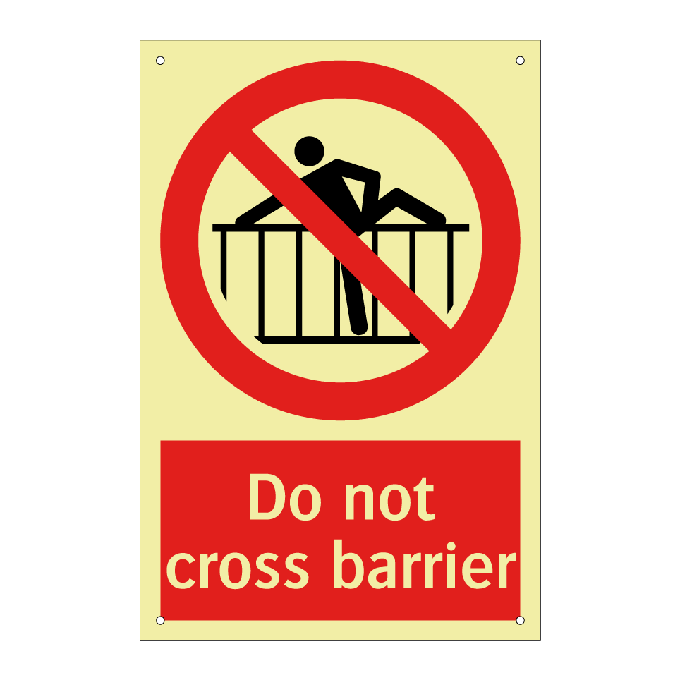 Do not cross barrier