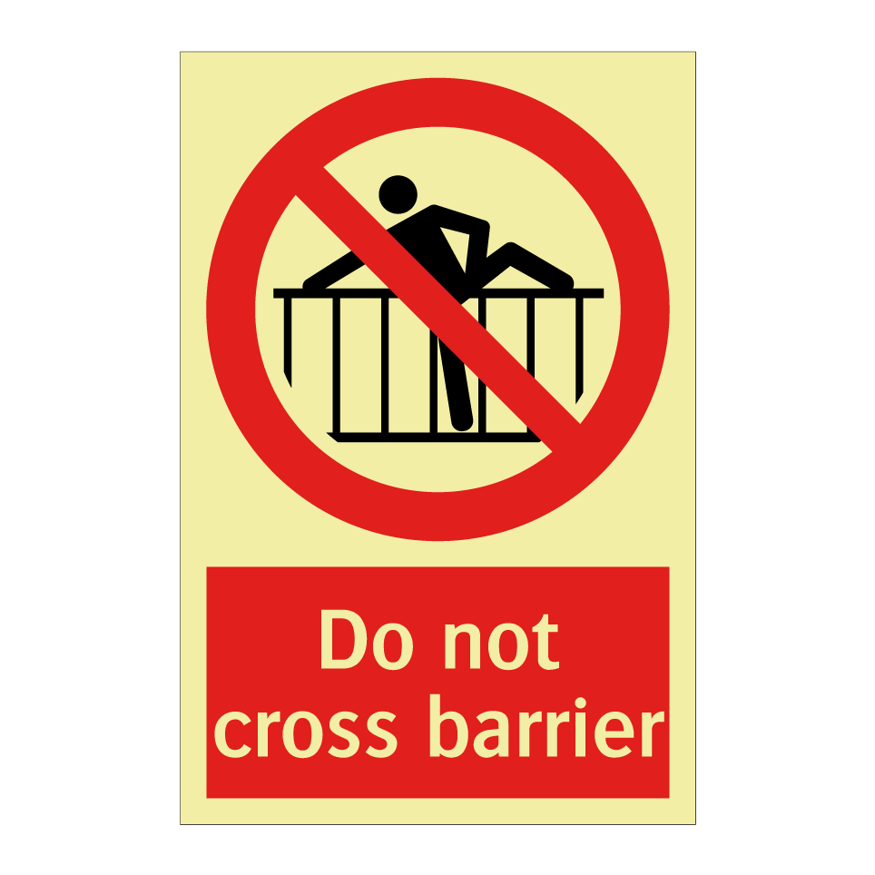 Do not cross barrier