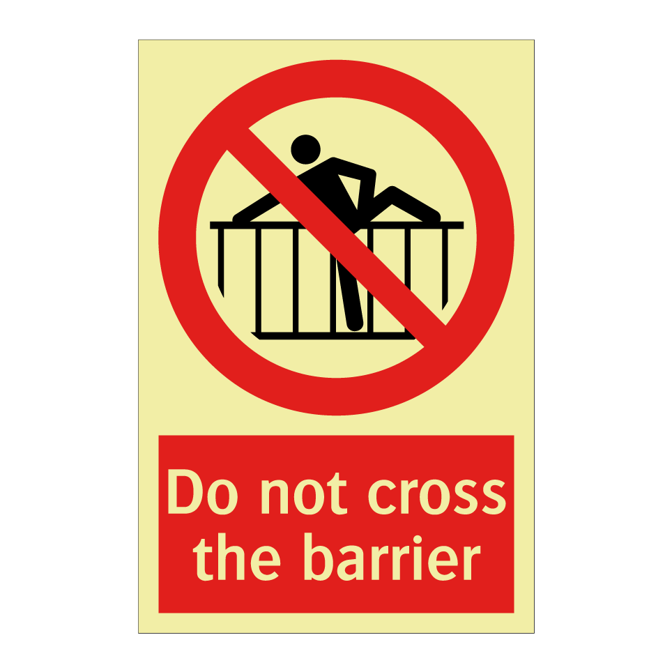 Do not cross the barrier