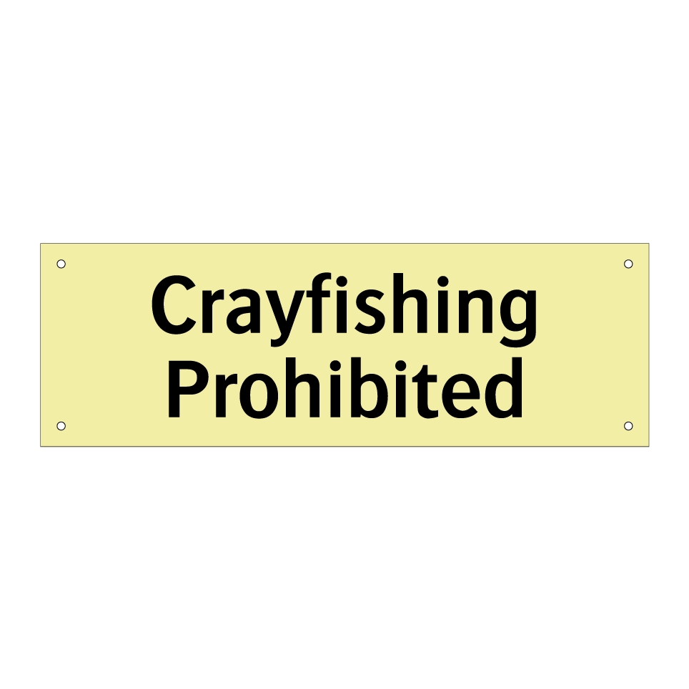 Crayfishing Prohibited