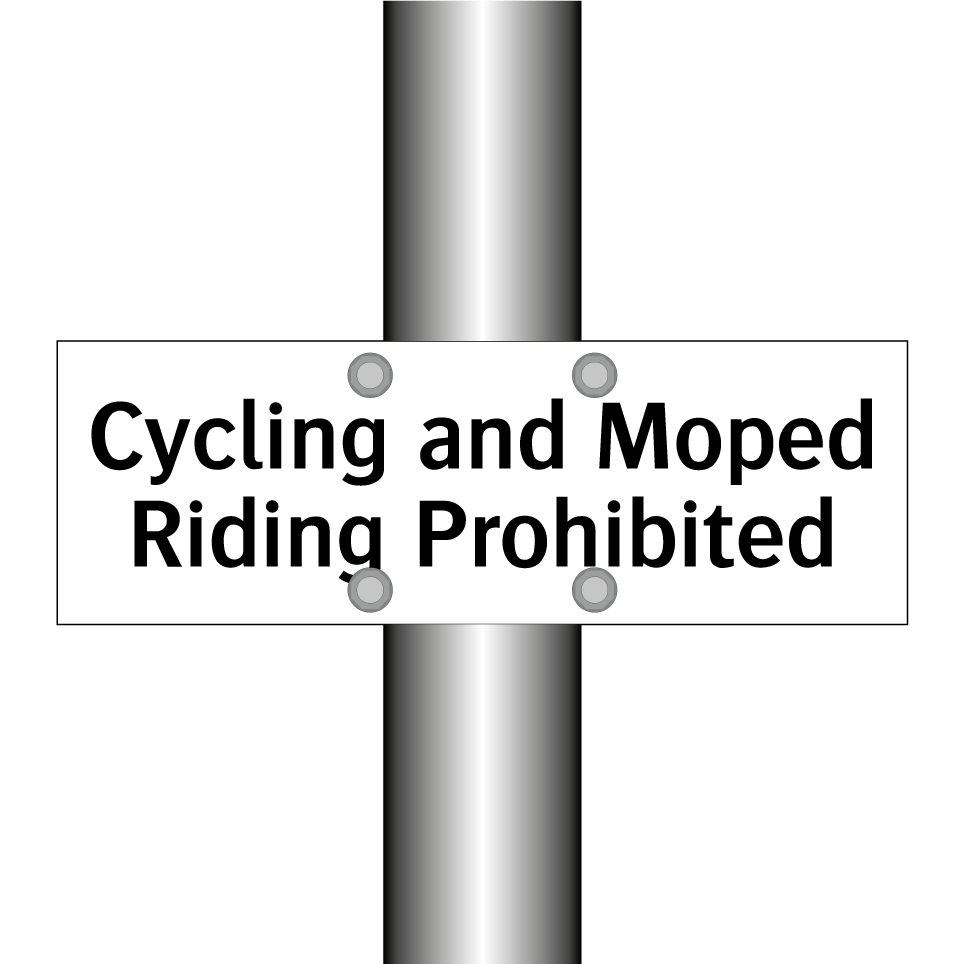 Cycling and Moped Riding Prohibited