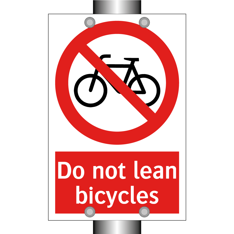 Do not lean bicycles
