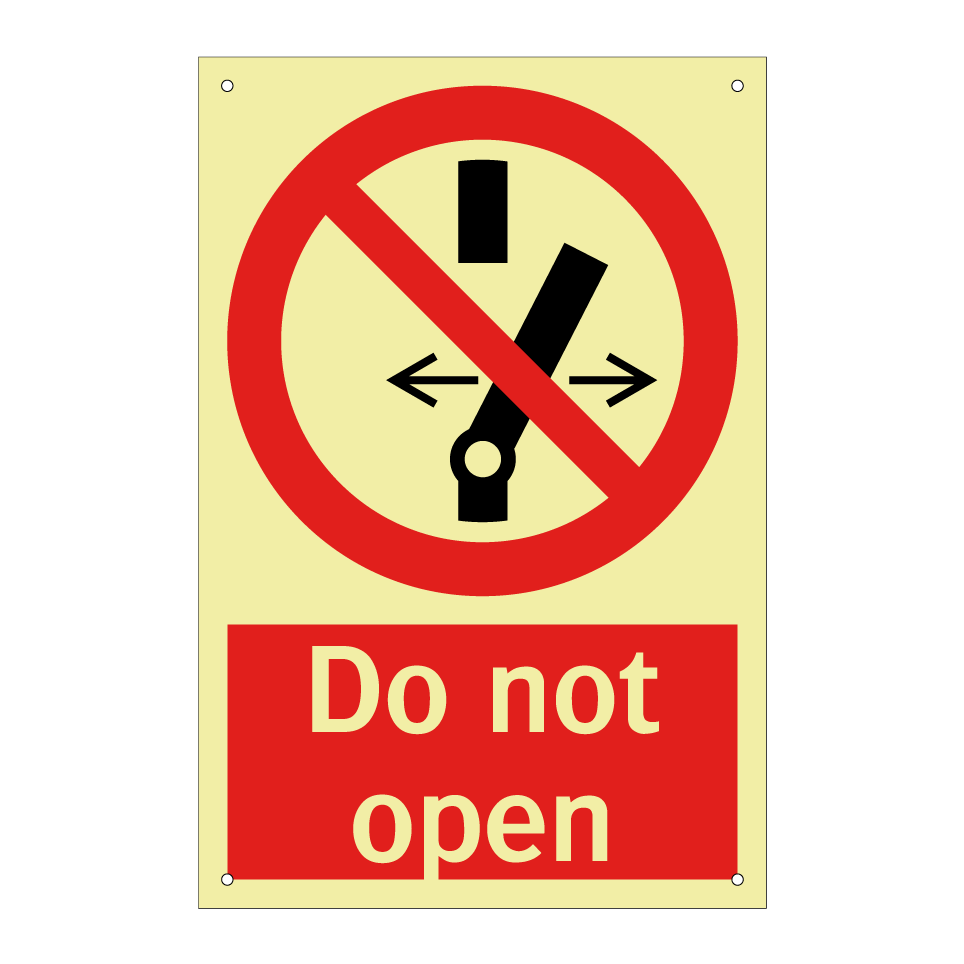 Do not open
