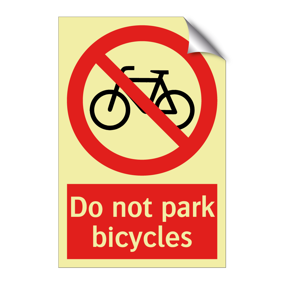 Do not park bicycles