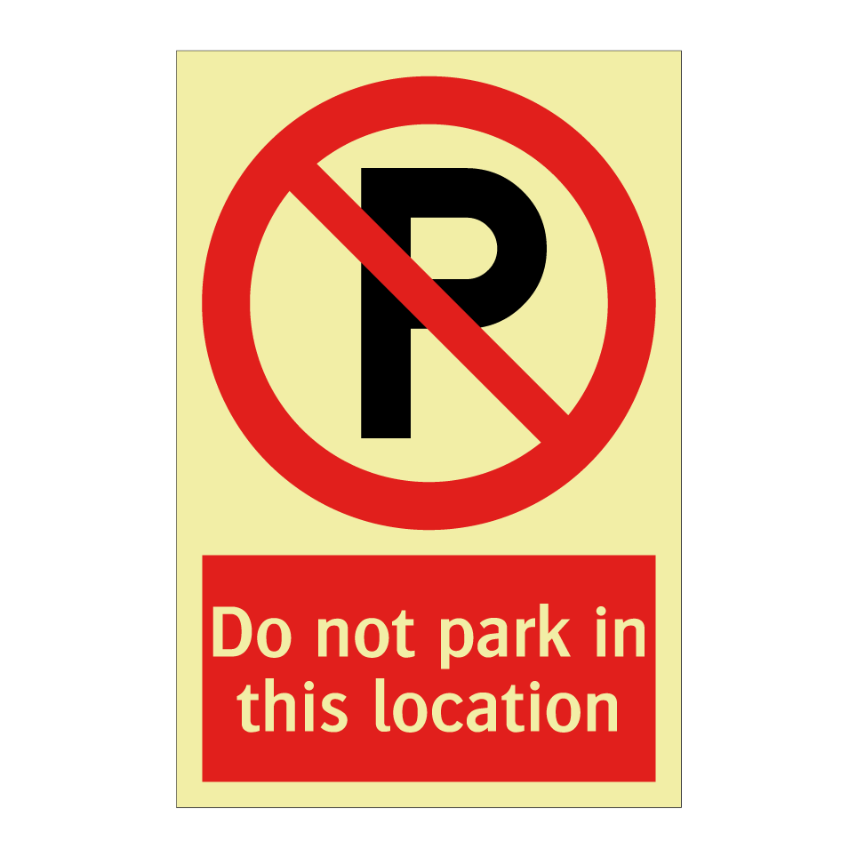 Do not park in this location