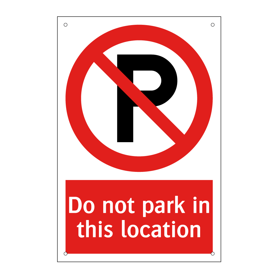 Do not park in this location