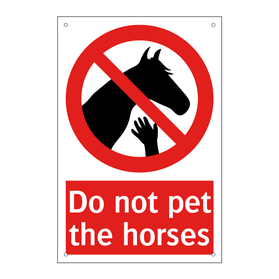 Do not pet the horses