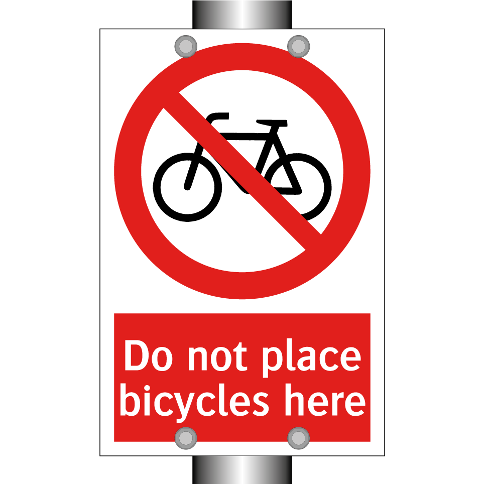 Do not place bicycles here