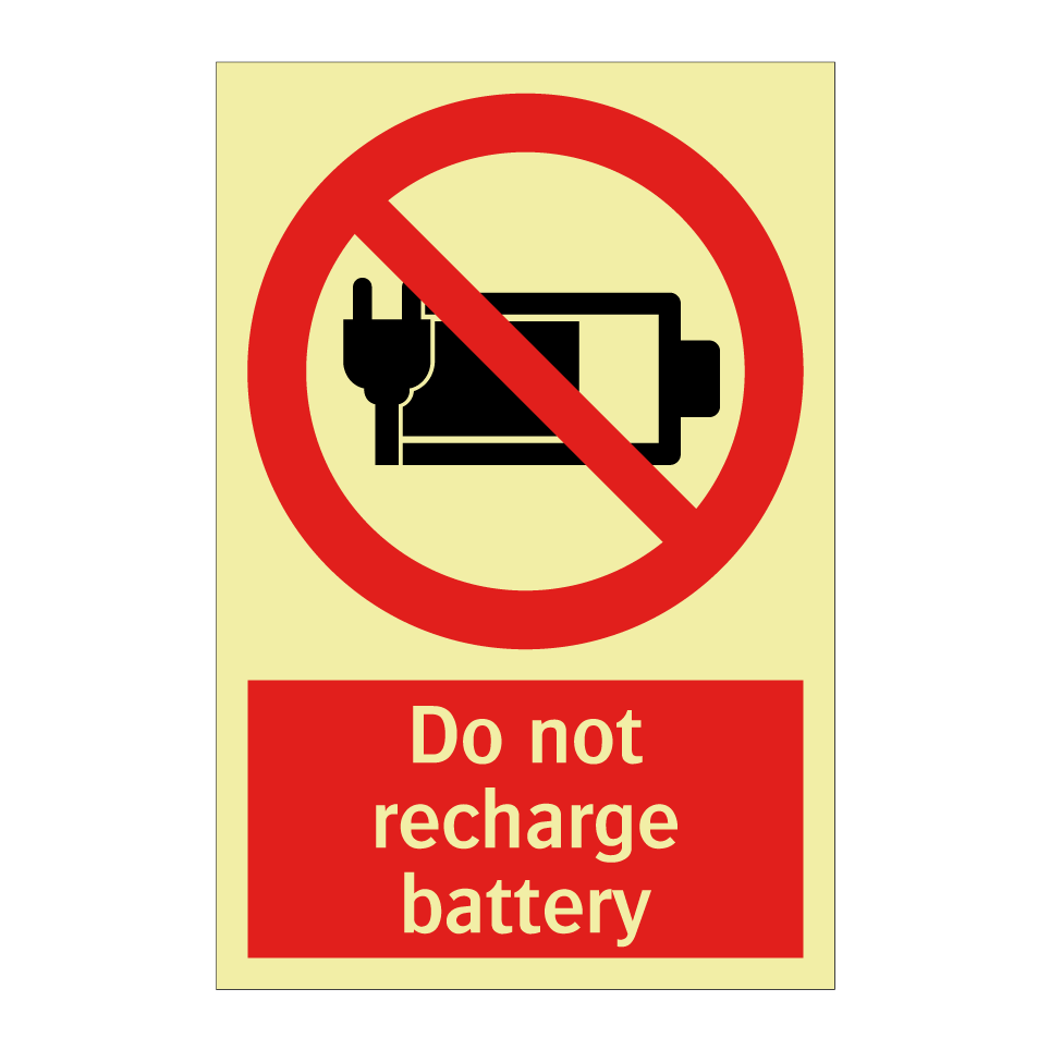 Do not recharge battery