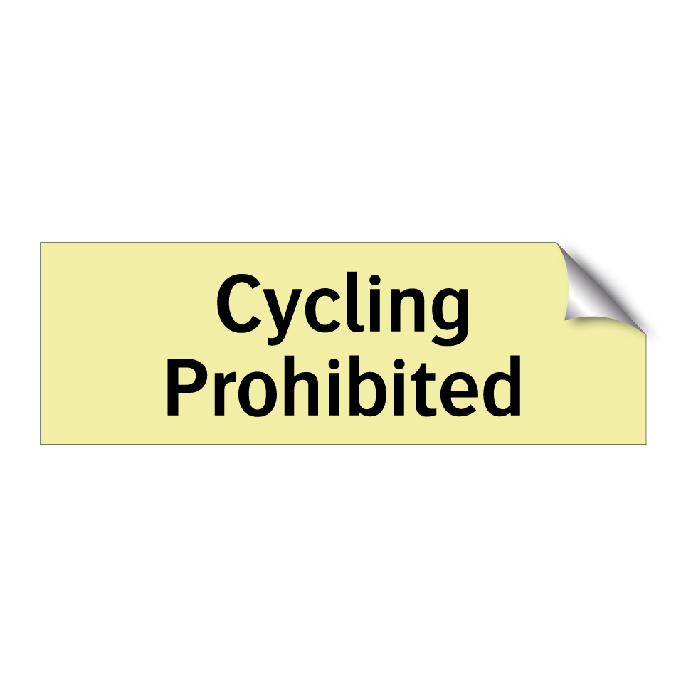 Cycling Prohibited