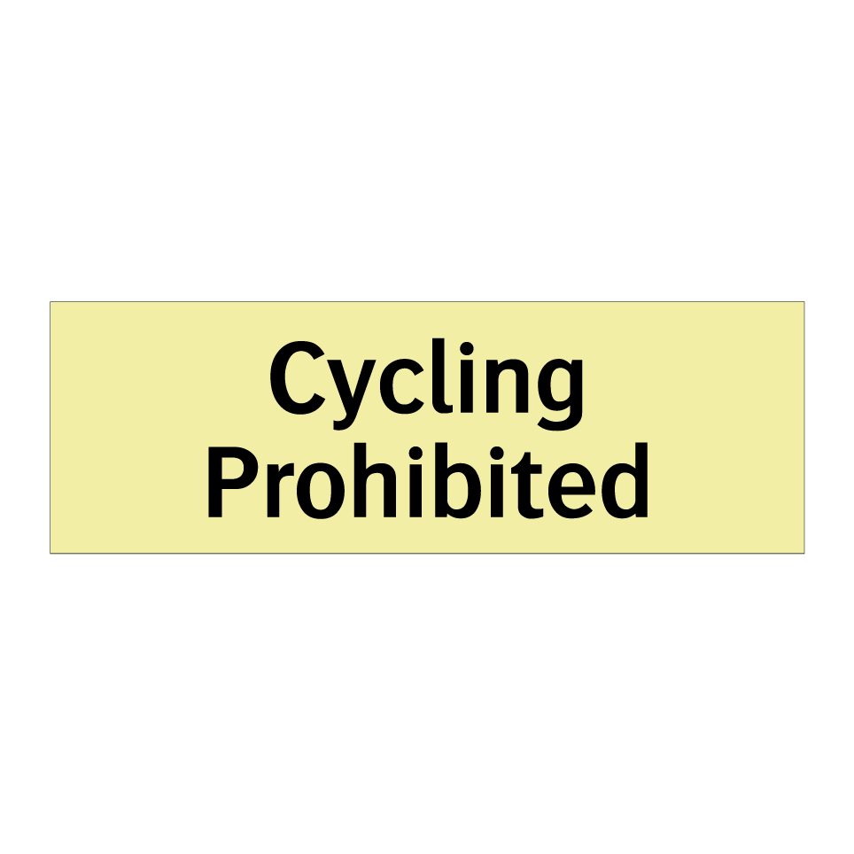 Cycling Prohibited