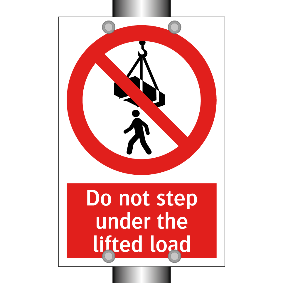 Do not step under the lifted load