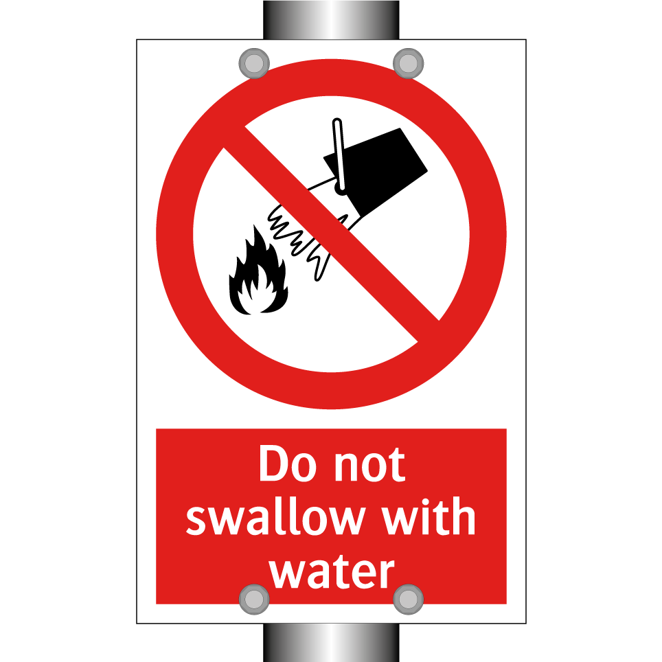 Do not swallow with water
