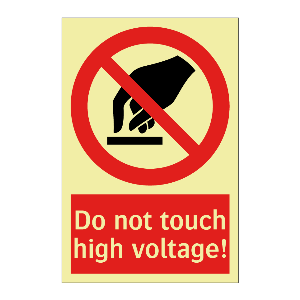 Do not touch high voltage!
