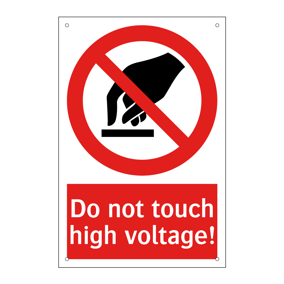Do not touch high voltage!