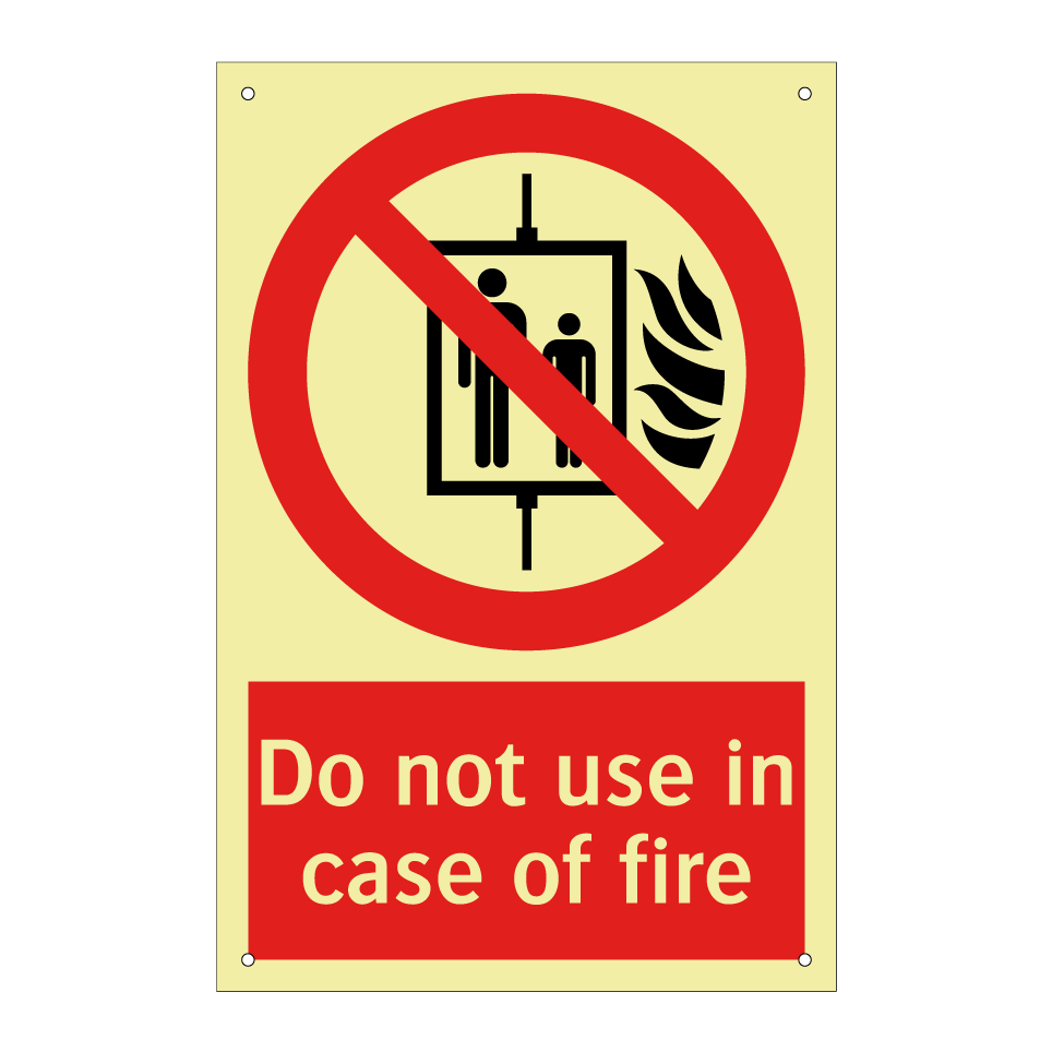 Do not use in case of fire