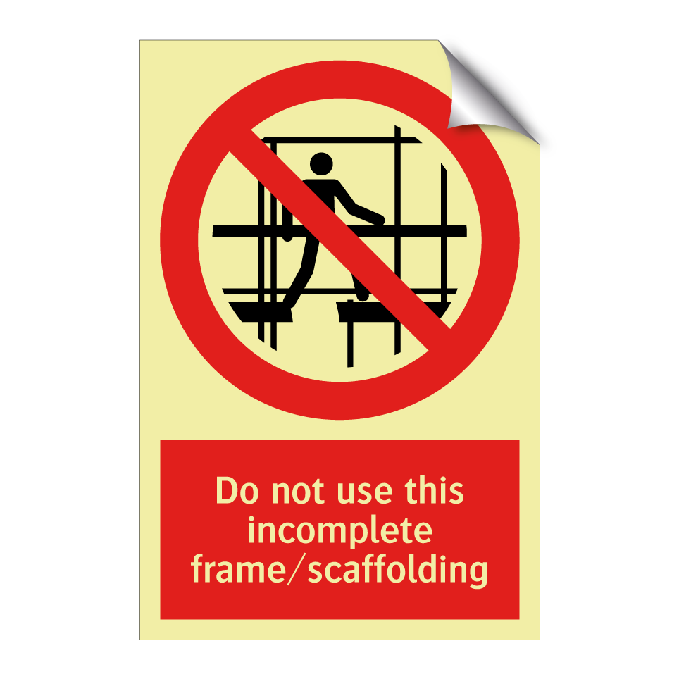 Do not use this incomplete frame/scaffolding